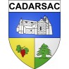 Cadarsac 33 ville Stickers blason autocollant adhésif