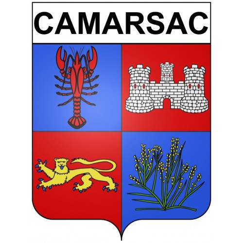 Camarsac 33 ville Stickers blason autocollant adhésif