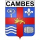 Cambes 33 ville Stickers blason autocollant adhésif