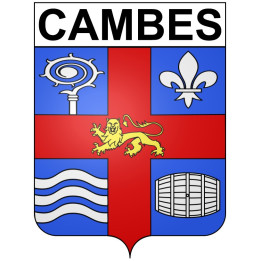 Cambes 33 ville Stickers blason autocollant adhésif