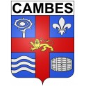 Cambes 33 ville Stickers blason autocollant adhésif