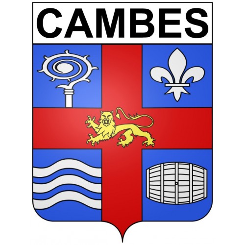 Cambes 33 ville Stickers blason autocollant adhésif