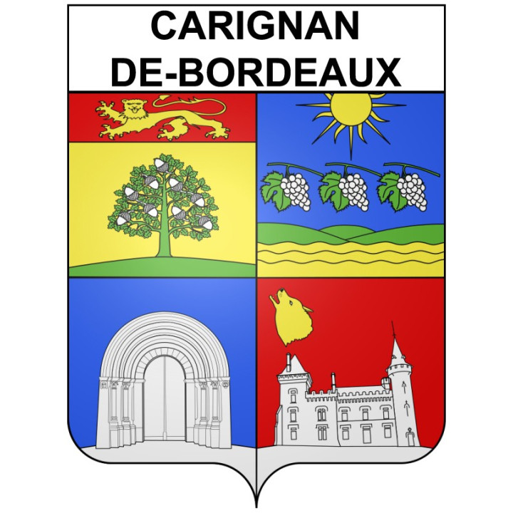 Carignan-de-Bordeaux 33 ville Stickers blason autocollant adhésif