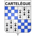 Cartelègue 33 ville Stickers blason autocollant adhésif