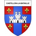 Pegatinas escudo de armas de Bazas adhesivo de la etiqueta engomada