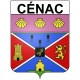 Pegatinas escudo de armas de Bazas adhesivo de la etiqueta engomada