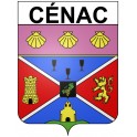 Pegatinas escudo de armas de Bazas adhesivo de la etiqueta engomada