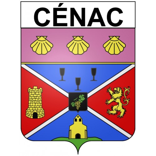 Cénac 33 ville Stickers blason autocollant adhésif