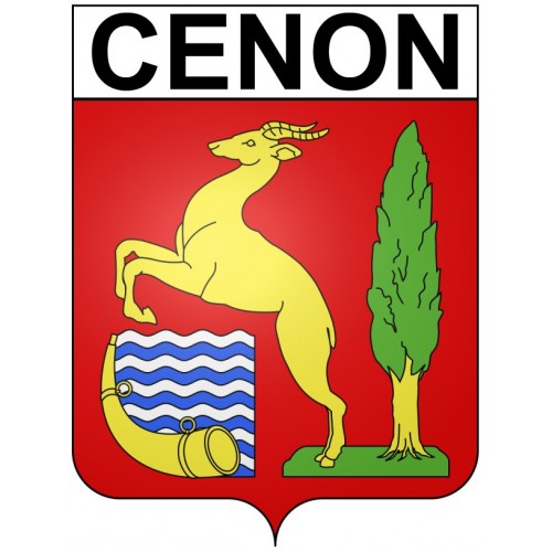 Pegatinas escudo de armas de Bazas adhesivo de la etiqueta engomada