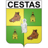 Pegatinas escudo de armas de Bazas adhesivo de la etiqueta engomada