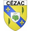 Cézac 33 ville Stickers blason autocollant adhésif