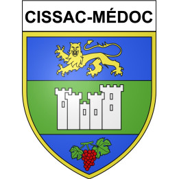 Cissac-Médoc 33 ville Stickers blason autocollant adhésif