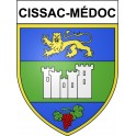 Cissac-Médoc 33 ville Stickers blason autocollant adhésif