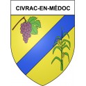 Civrac-en-Médoc 33 ville Stickers blason autocollant adhésif