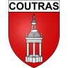 Coutras 33 ville Stickers blason autocollant adhésif