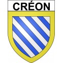 Créon 33 ville Stickers blason autocollant adhésif