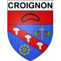 Croignon 33 ville Stickers blason autocollant adhésif