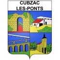 Cubzac-les-Ponts 33 ville Stickers blason autocollant adhésif