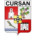 Cursan 33 ville Stickers blason autocollant adhésif