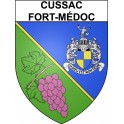 Cussac-Fort-Médoc 33 ville Stickers blason autocollant adhésif