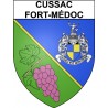 Cussac-Fort-Médoc 33 ville Stickers blason autocollant adhésif