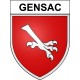 Gensac 33 ville Stickers blason autocollant adhésif