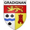Gradignan 33 ville Stickers blason autocollant adhésif