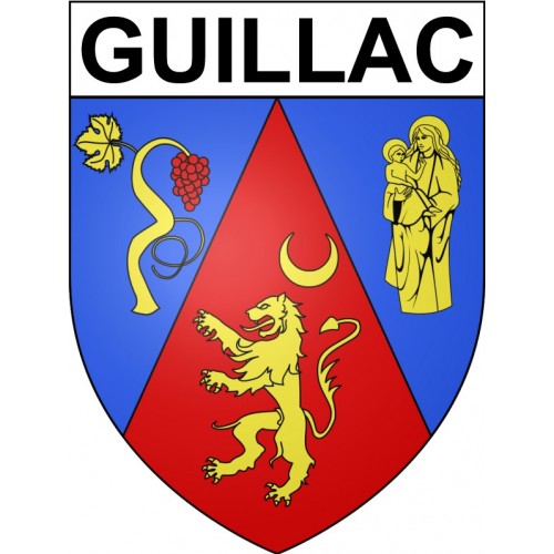 Guillac 33 ville Stickers blason autocollant adhésif