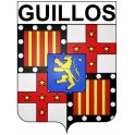 Guillos 33 ville Stickers blason autocollant adhésif