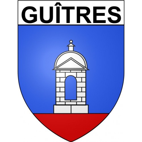 Guîtres 33 ville Stickers blason autocollant adhésif