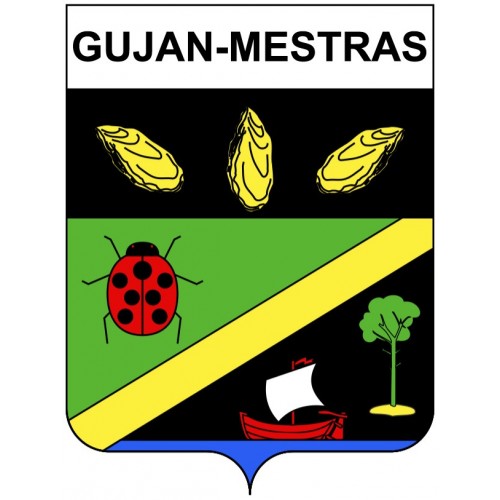 Gujan-Mestras 33 ville Stickers blason autocollant adhésif