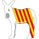 el burro catalán elección del color de la etiqueta engomada