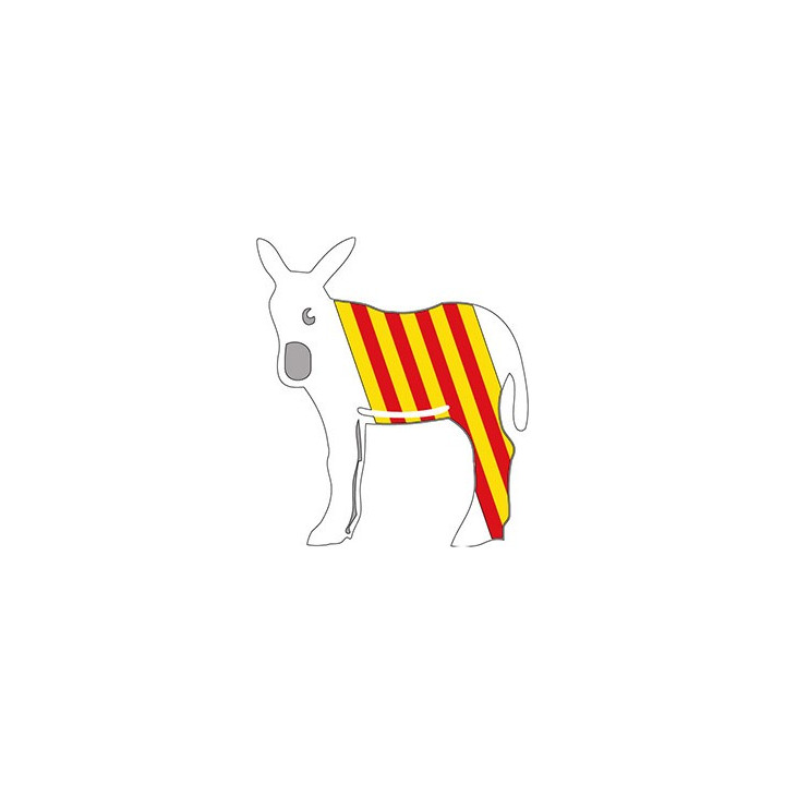 burro catalan autocollant plaque