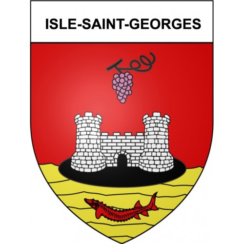 Isle-Saint-Georges 33 ville Stickers blason autocollant adhésif