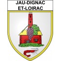 Jau-Dignac-et-Loirac 33 ville Stickers blason autocollant adhésif