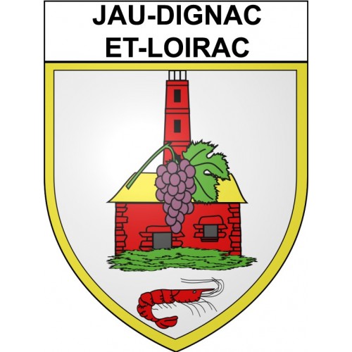 Jau-Dignac-et-Loirac 33 ville Stickers blason autocollant adhésif