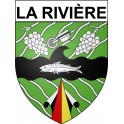 La Rivière 33 ville Stickers blason autocollant adhésif