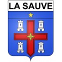 La Sauve 33 ville Stickers blason autocollant adhésif