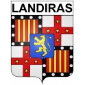 Landiras 33 ville Stickers blason autocollant adhésif