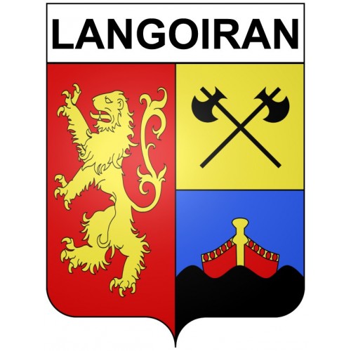 Pegatinas escudo de armas de Bazas adhesivo de la etiqueta engomada