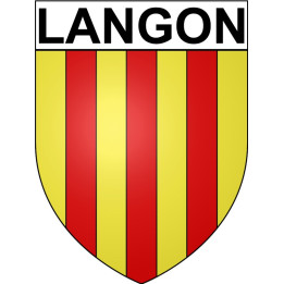 Langon 33 ville Stickers blason autocollant adhésif