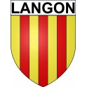 Langon 33 ville Stickers blason autocollant adhésif