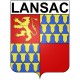 Lansac 33 ville Stickers blason autocollant adhésif