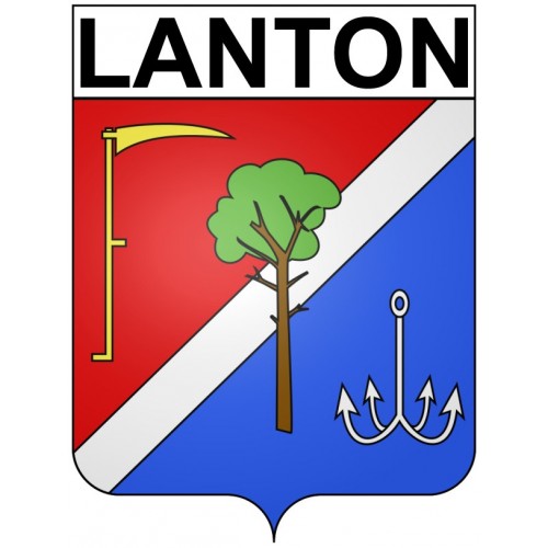 Lanton 33 ville Stickers blason autocollant adhésif