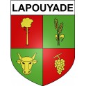 Lapouyade 33 ville Stickers blason autocollant adhésif