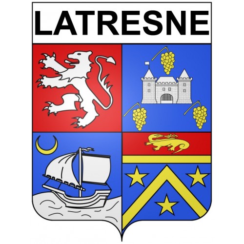 Latresne 33 ville Stickers blason autocollant adhésif