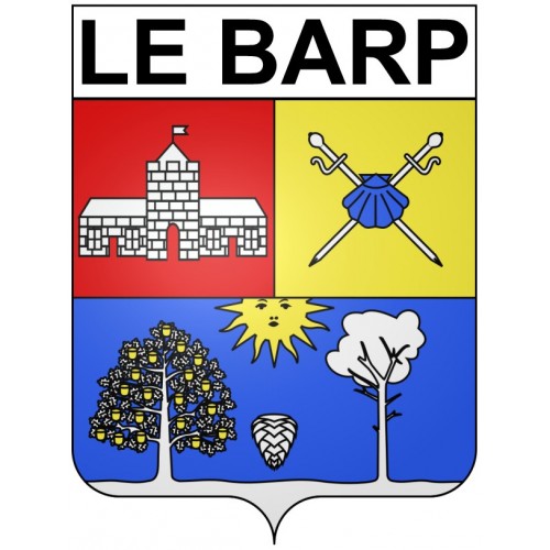 Le Barp 33 ville Stickers blason autocollant adhésif