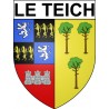 Pegatinas escudo de armas de Le Teich adhesivo de la etiqueta engomada