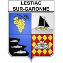 Lestiac-sur-Garonne 33 ville Stickers blason autocollant adhésif