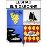 Lestiac-sur-Garonne 33 ville Stickers blason autocollant adhésif